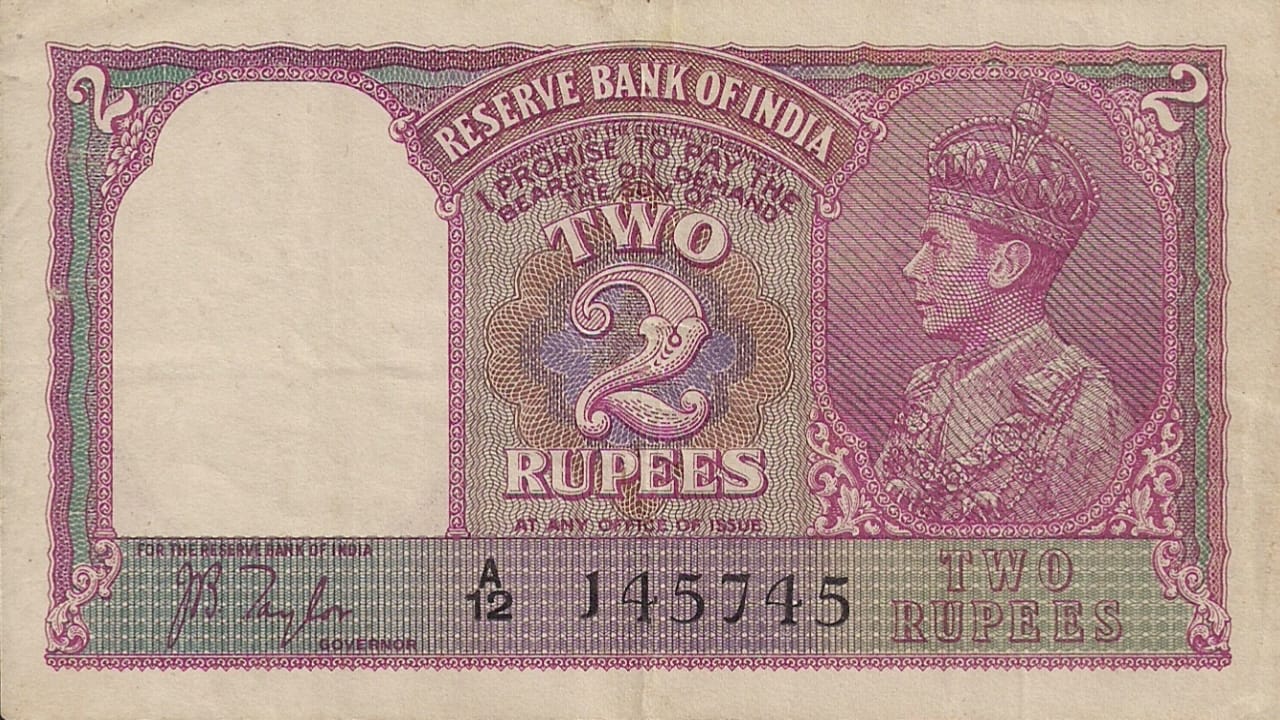 2 Rupee Note