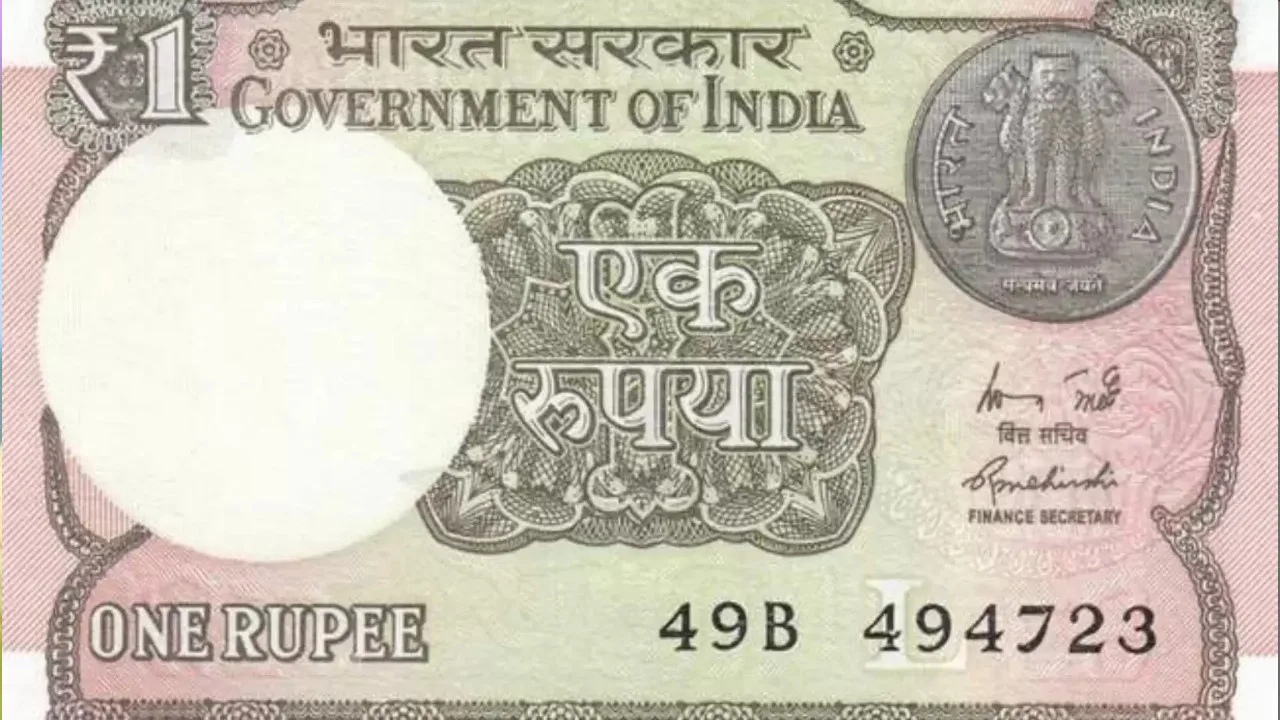 old 1 rupee note