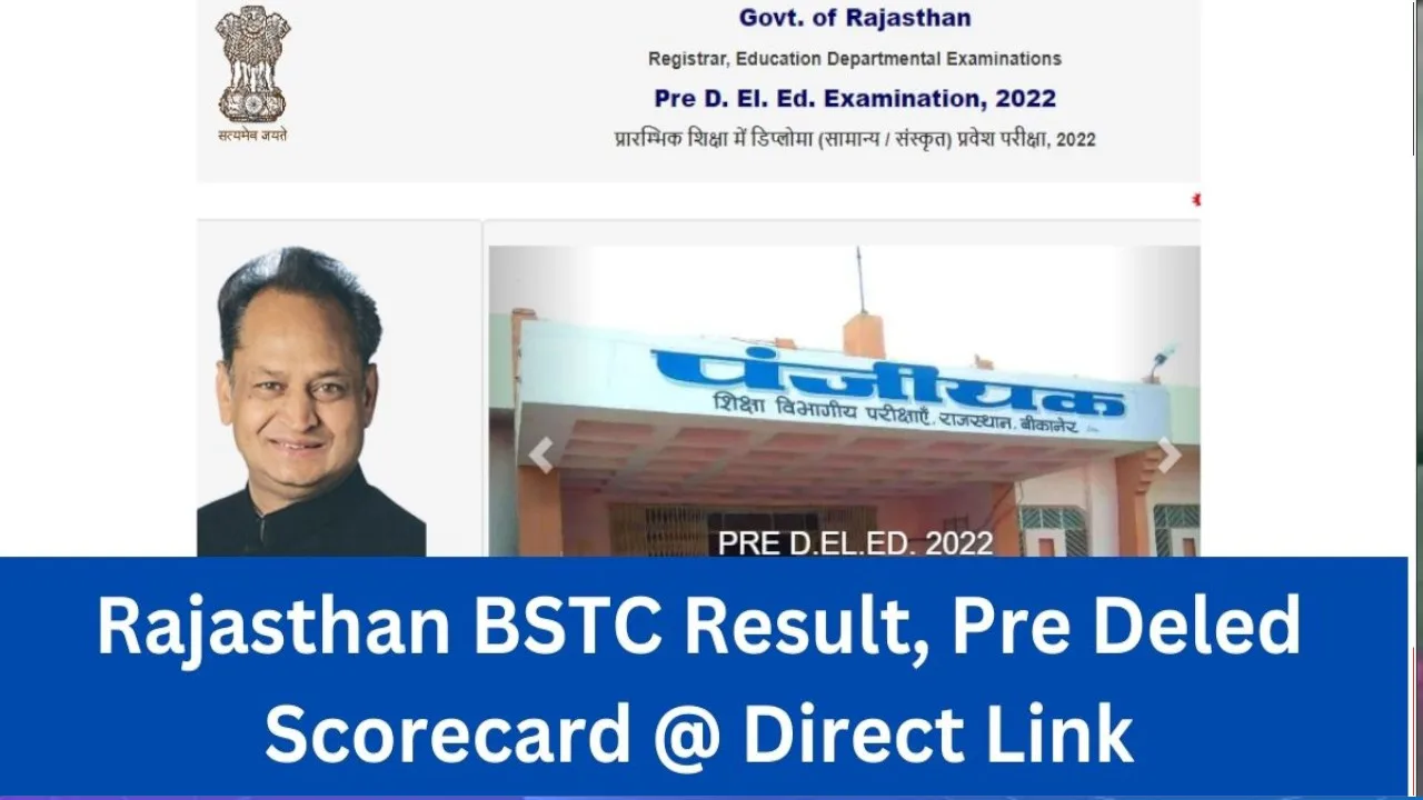 Rajasthan BSTC Pre DElEd Result 2022