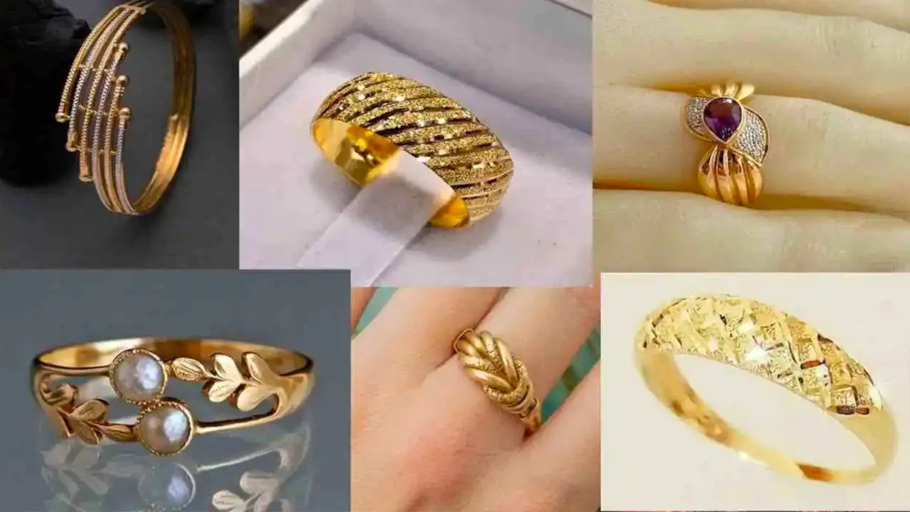 Real 24K Yellow Gold Ring For Women 3D Hard Gold Peony Flower Gold Ring US  5-9 | eBay