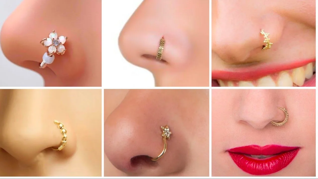 Gold Nose Ring design Images • 𝓣𝓪𝓹𝔂𝓼𝓱𝓪 𝓬𝓱𝓸𝓾𝓭𝓪𝔂 🖤🤍❤️❤️❤️  (@1840421641r) on ShareChat