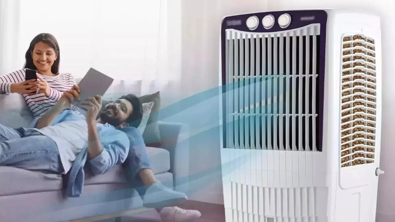 air cooler, home cooling, Amazon sale, Prime Shopping Days, Crompton Optimus Desert Air Cooler, Bajaj DMH 90 Neo, Symphony Ice Cube 27, Hindware Smart Appliances Cruzo 25L, Zetacool 87L, cooling technology, summer appliances, portable air cooler, energy-efficient cooling, beat the heat, budget-friendly cooling solutions, Indian summers, air conditioner alternative, discount offers, online shopping, home appliances, eco-friendly cooling, personal air cooler, desert air cooler, compact air cooler.