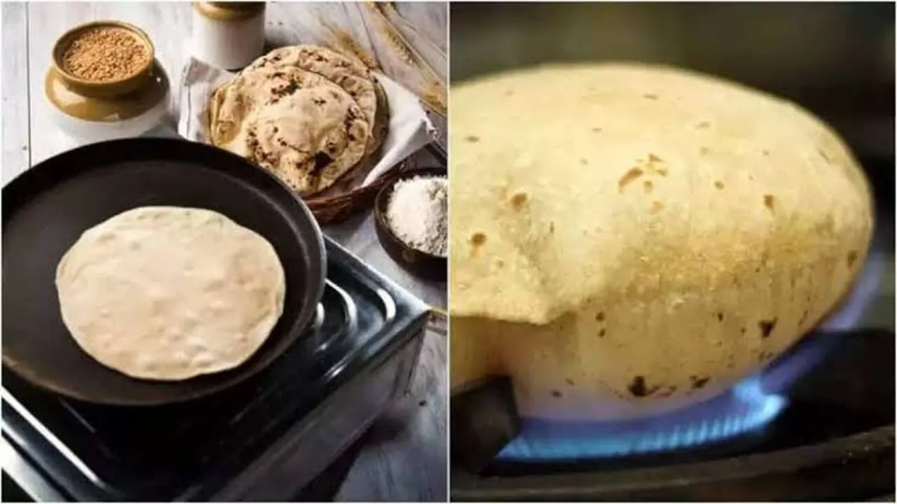 Cooking Roti on Direct