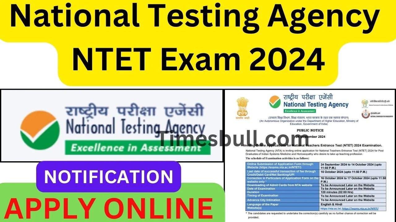 NTA NTET Exam 2024 :...
