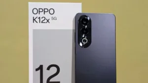 OPPO K12x Smartphone is available in Blue and White color options