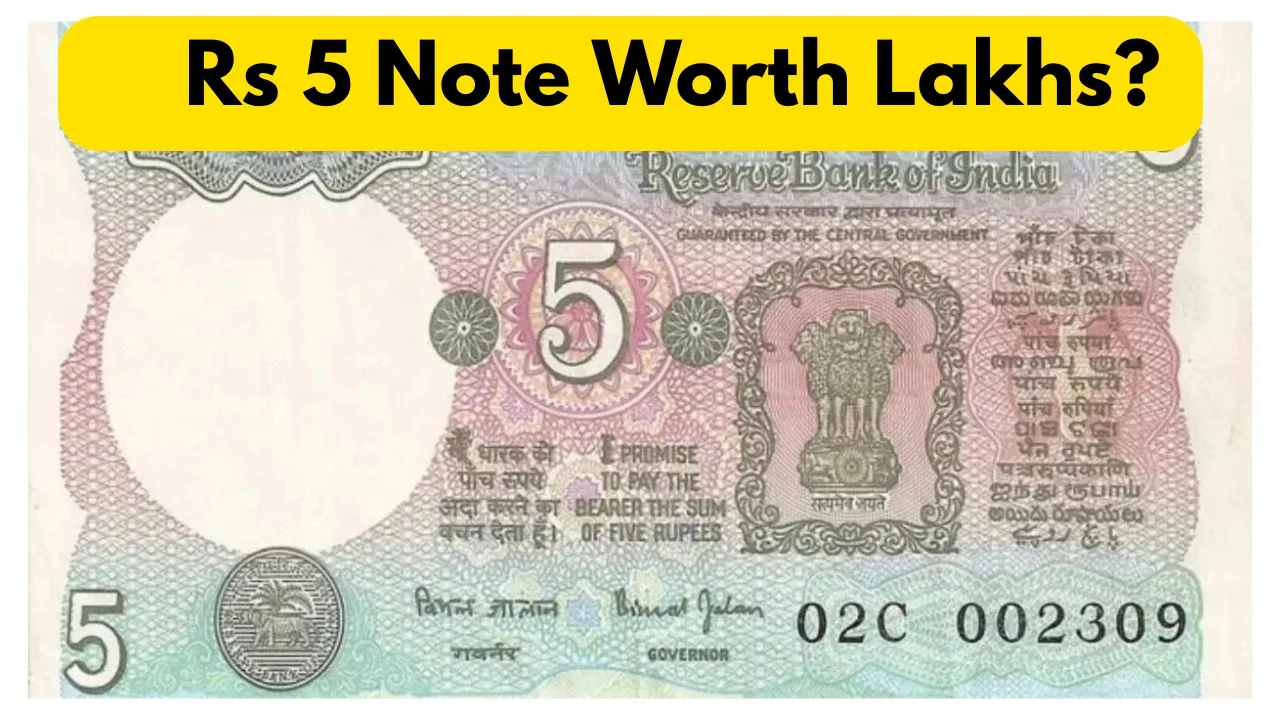Rs 5 Note for