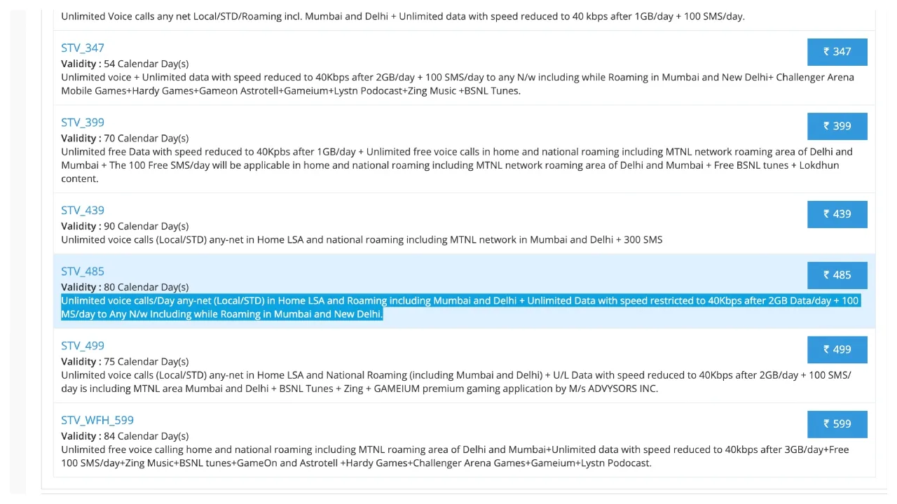 Bsnl Plan