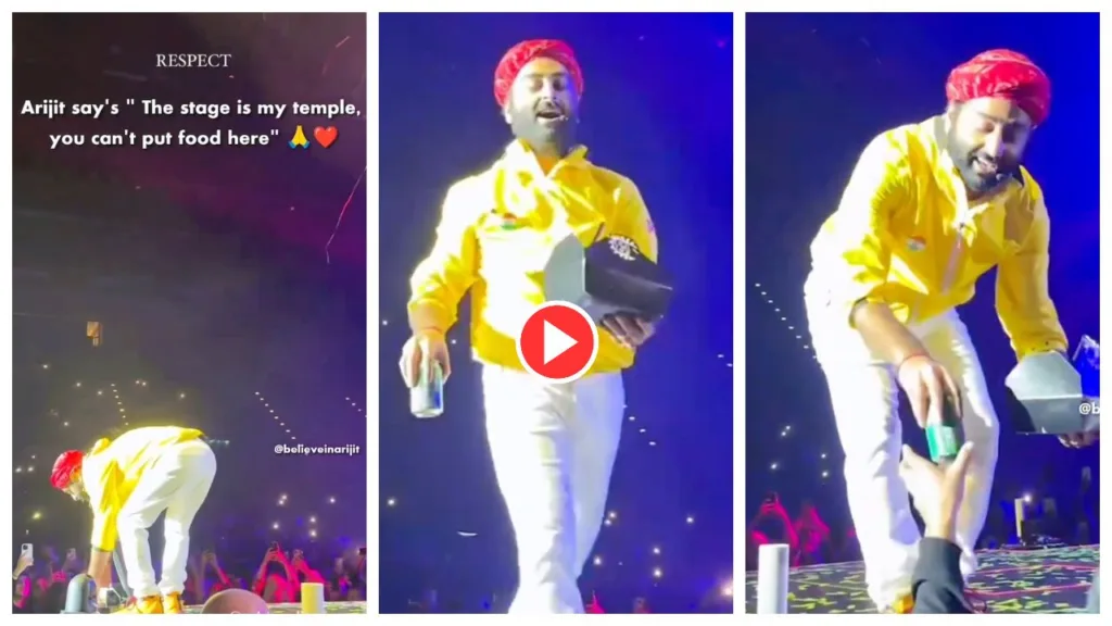 Arijit Singh Praised for Picking Up Fan’s Food During Concert, Video Goes Viral