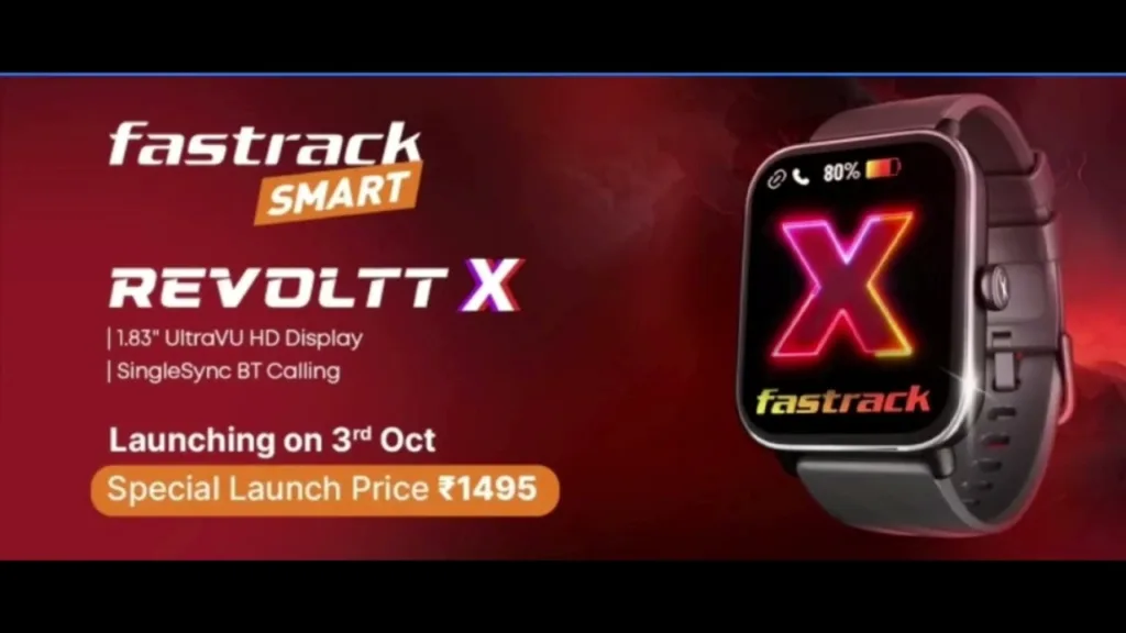 Buy Fastrack Revoltt X Smartwatch with Bluetooth Calling at a Great Price