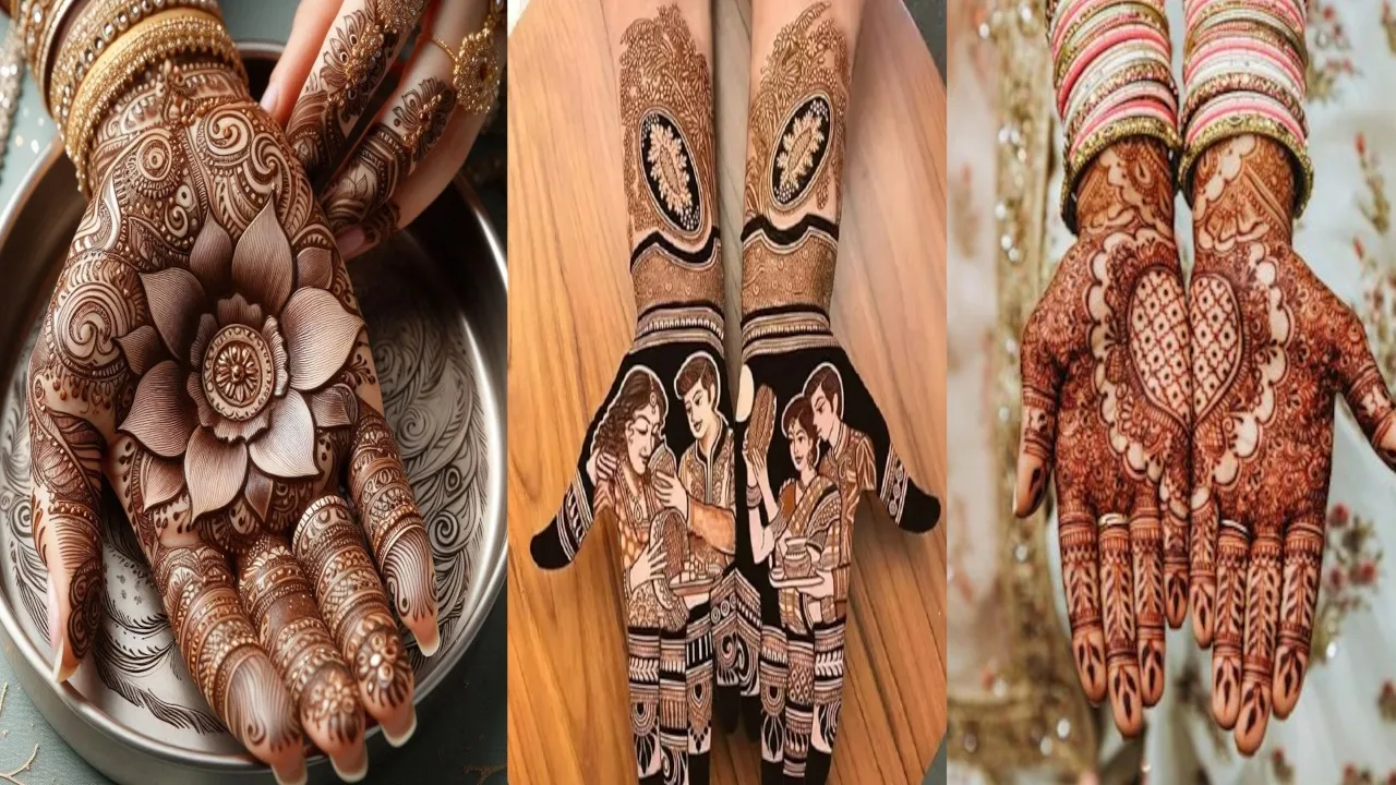 Apply modern and simple mehndi...