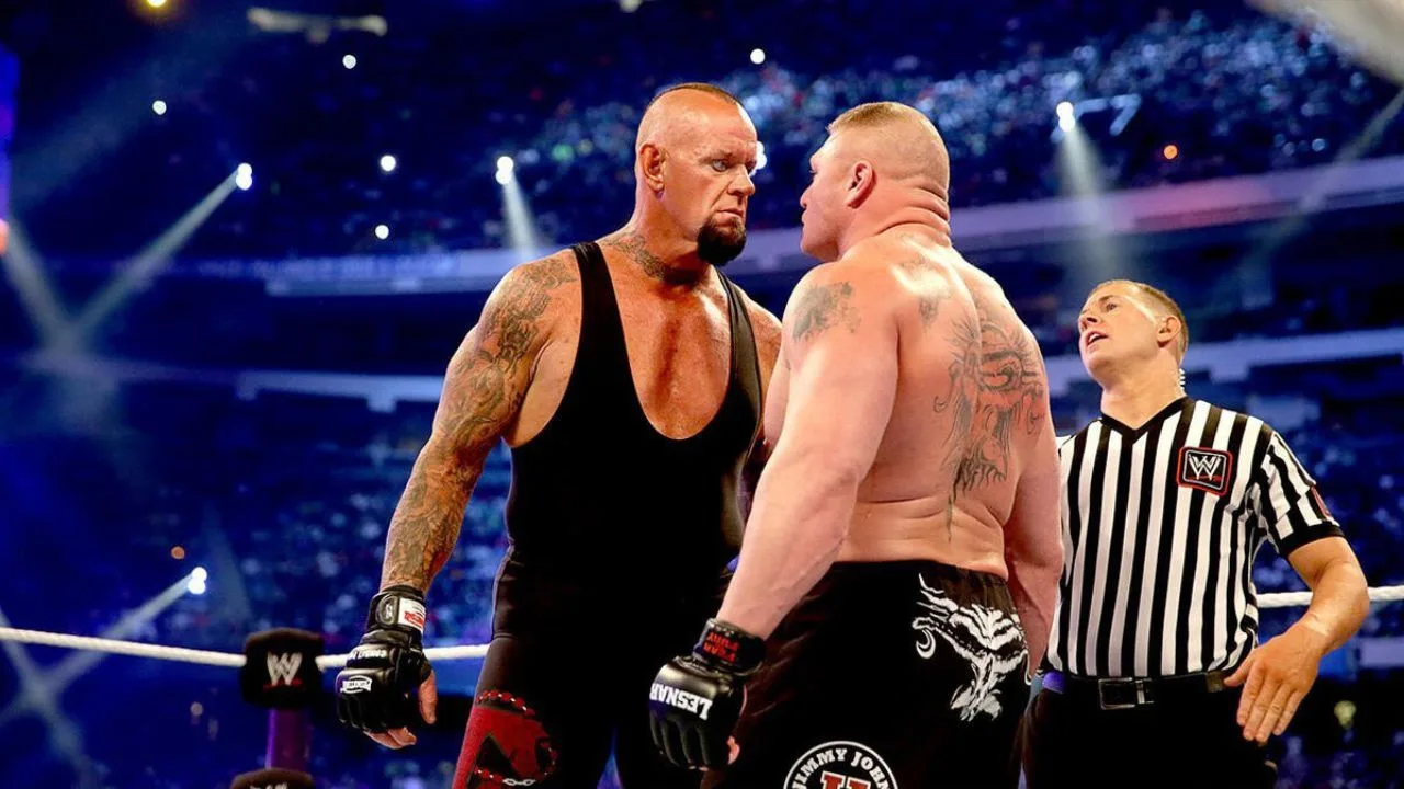 Undertaker faces Brock Lenser in the 'WrestleMania' title