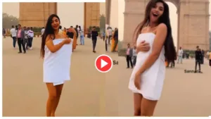 Model Sannati Mitra Dance on kajol song ‘ Mere Khwabon Mein’ in towel at India Gate, Must Watch