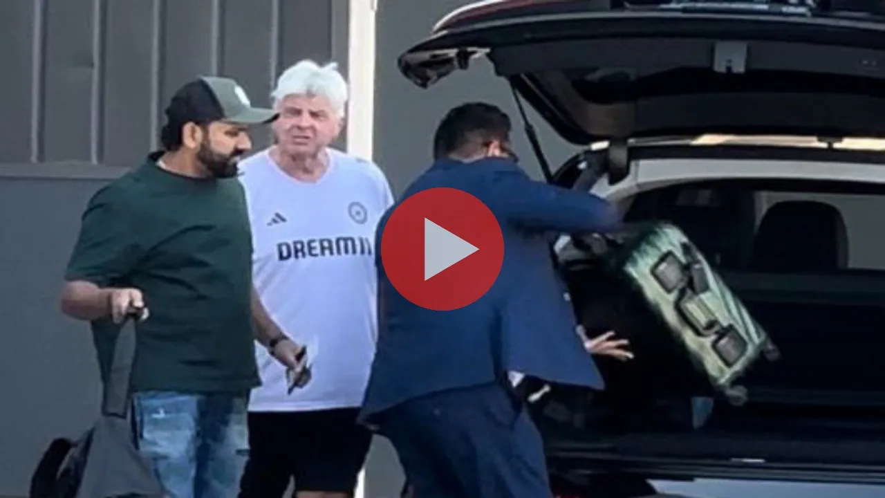 Here comes Rohit Sharma, team...