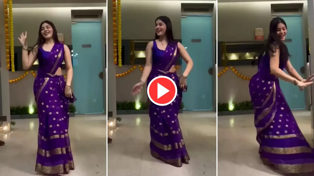 Viral Video: Purple Sari Sensation:...