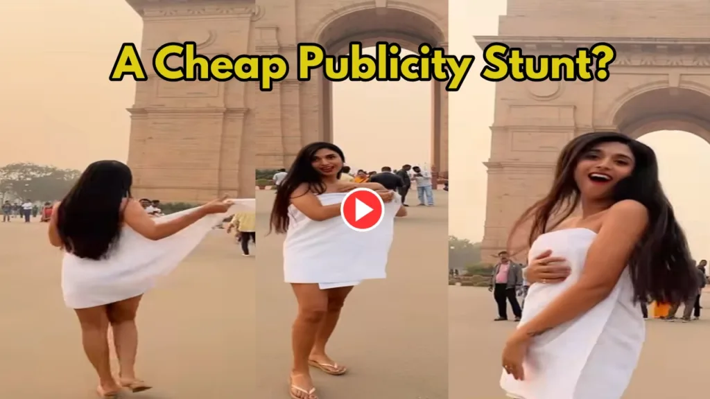Viral Video: Model Dances in Towel at India Gate, Watch Controversial Video Here