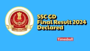 SSC GD Final Result 2024 Declared