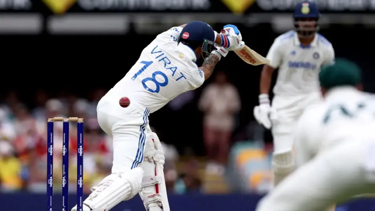 Virat Kohli falls again to a Hazelwood delivery outside the off stump.