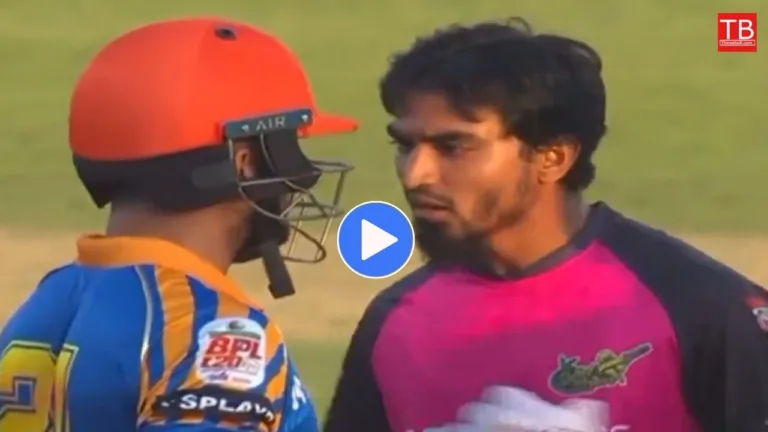 BPL 2024-25: Pakistani All-Rounder and Bangladeshi Bowler Heated Clash on Pitch, Watch The Viral Video