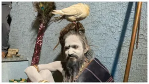 Mahakumbh 2025 – Meet ‘Kabootar Wale Baba’ Carrying A Pigeon On Her Head For 9 Years