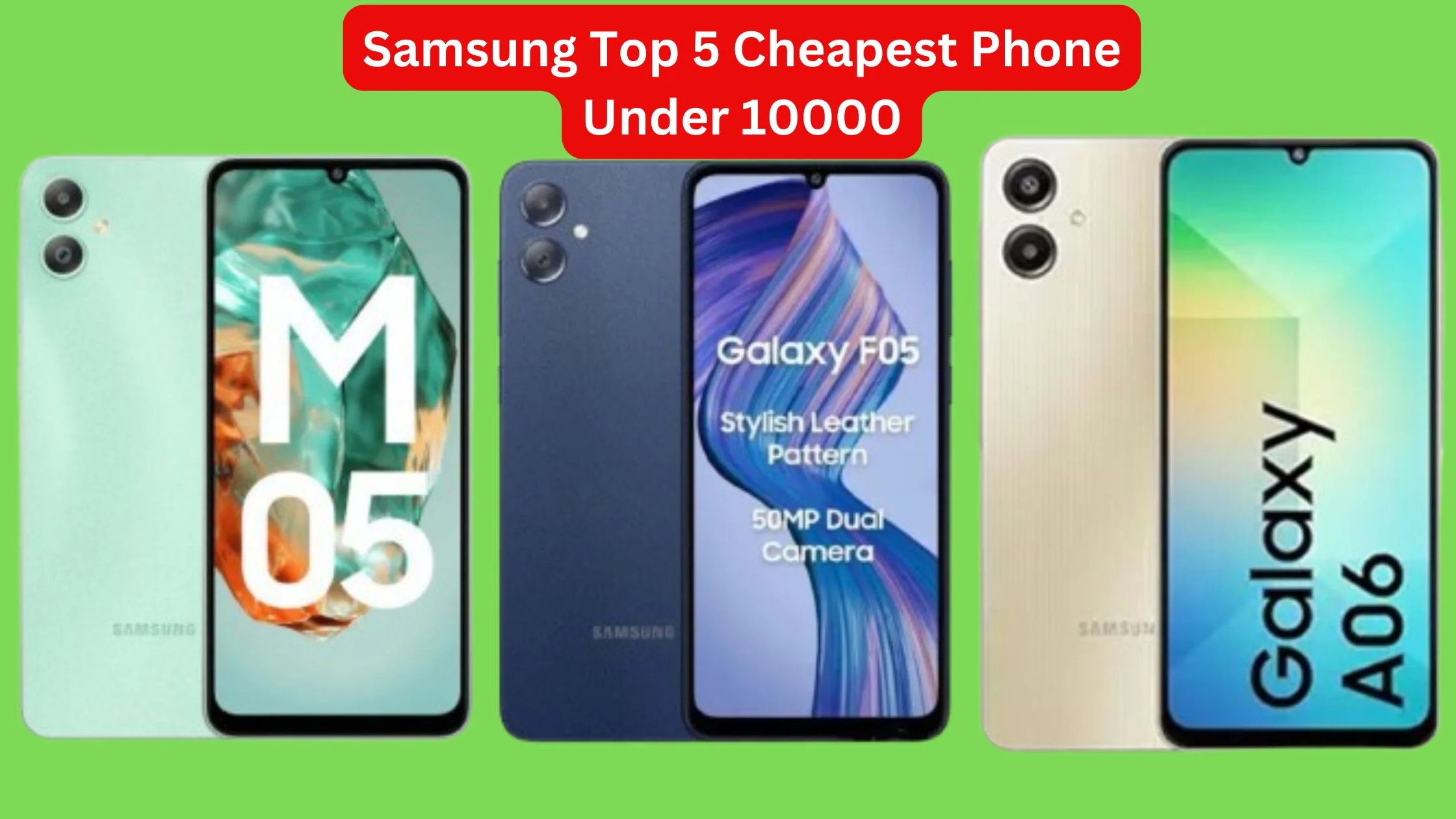 Samsung Top 5 Cheapest Phone...