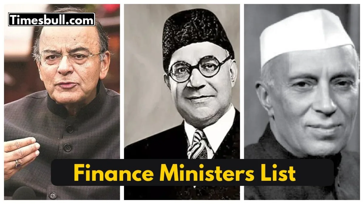 Finance Ministers List