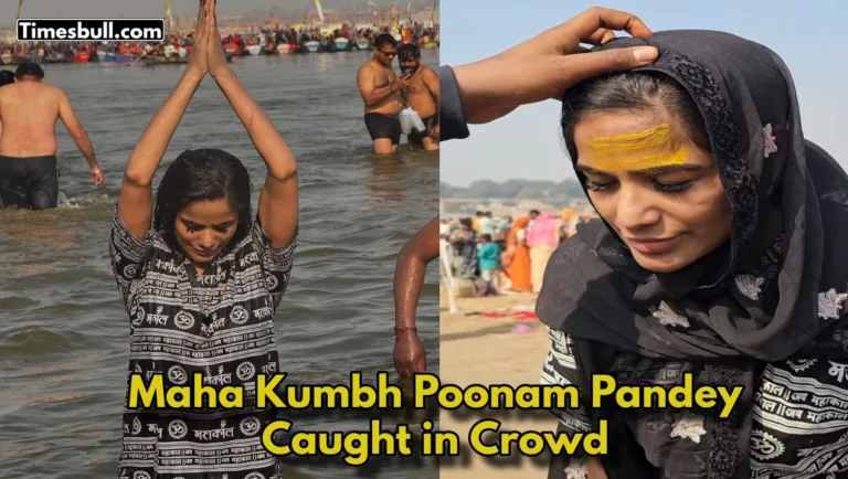 Maha Kumbh 2025: Poonam Pandey Faces Crowd Chaos, Rides Scooty to Sangam, Takes Holy Bath on Mauni Amavasya
