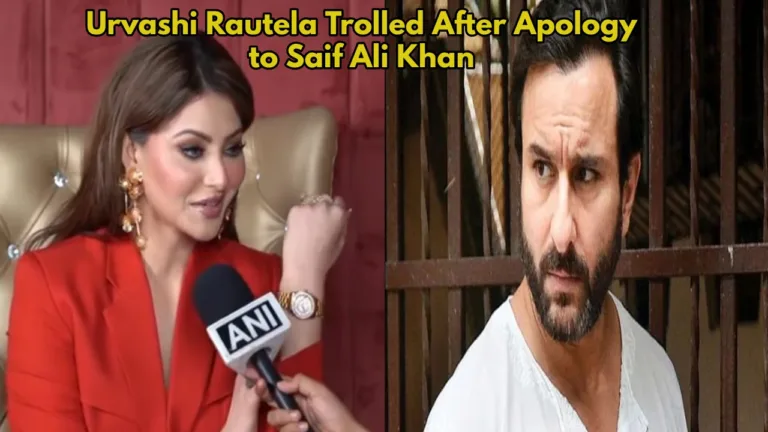 Urvashi Rautela Criticized for Comments, Apologizes to Saif Ali Khan, ‘Please Forgive Me'”