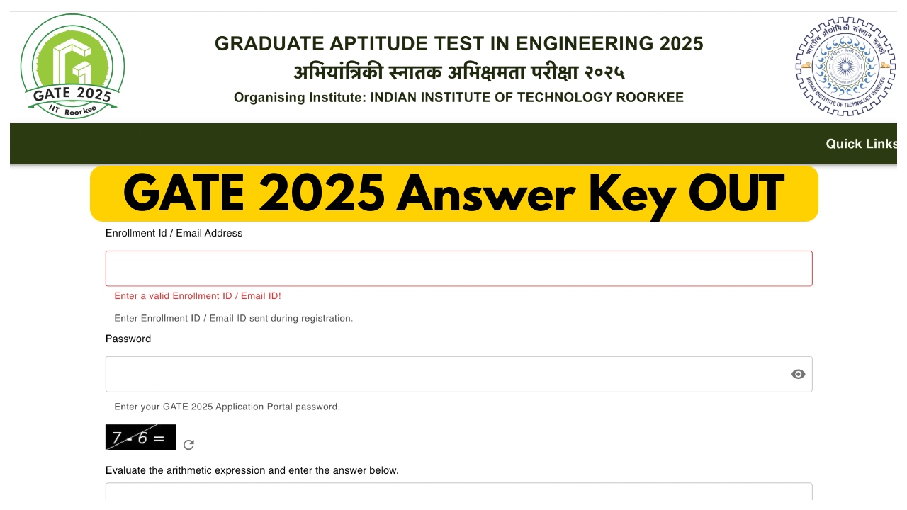 GATE 2025 Answer Key OUT...