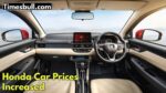 Honda Car Prices Increased