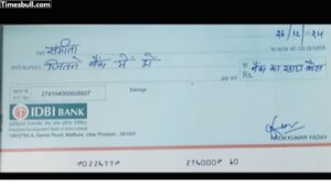 viral IDBI Bank Cheque