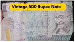 Vintage 500 Rupee Note