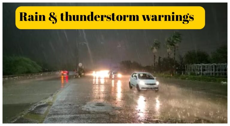 Monsoon Forecast – IMD issues Rain & thunderstorm warnings over these States next 24 Hours