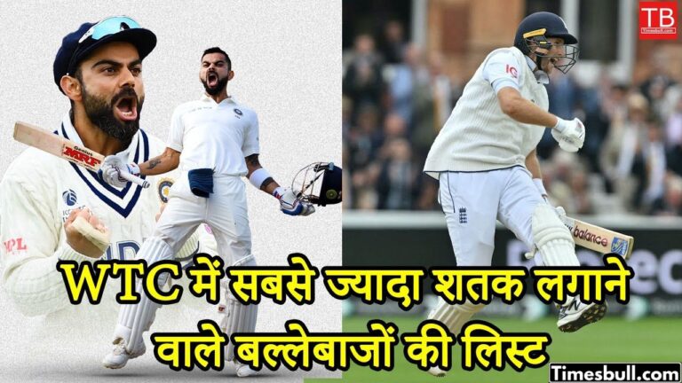 See the list of players who scored the most centuries in WTC in one click