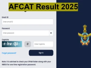 AFCAT Result 2025 OUT at afcat.cdac.in, Direct Link Here