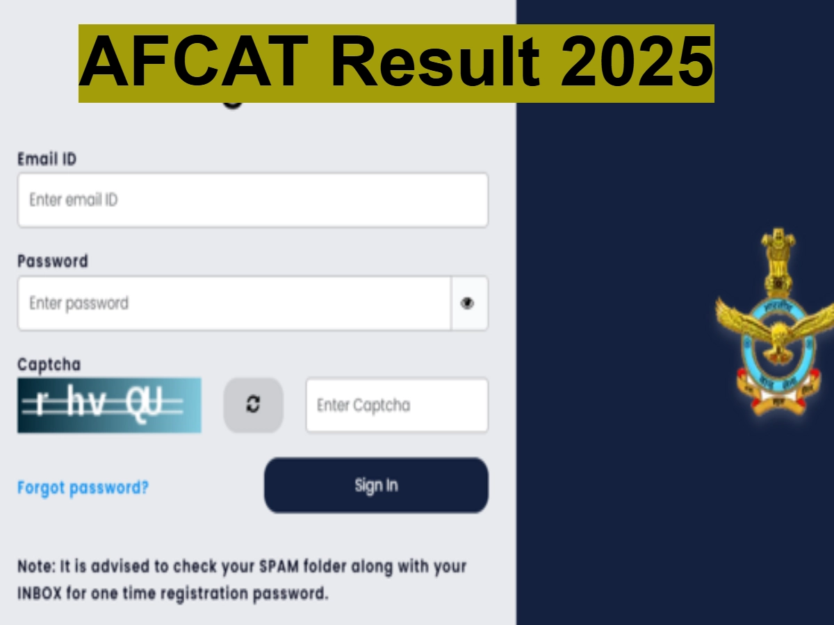 AFCAT Result 2025 OUT