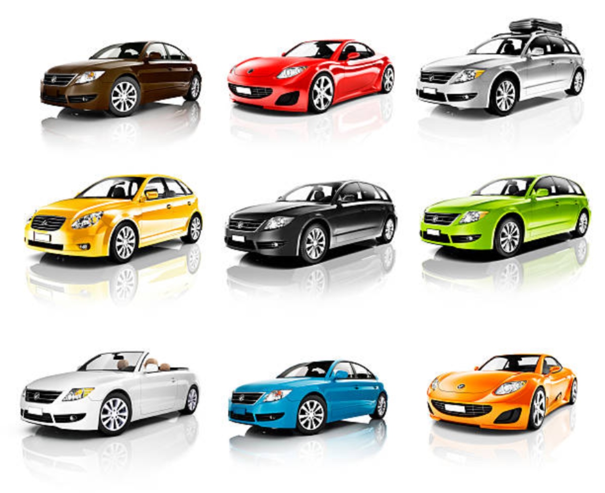 Collection Of 3d Cars Isolate