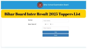 Bihar Board 12th Result 2025 OUT (Direct Link)- Check Arts, Commerce & Science Topper List