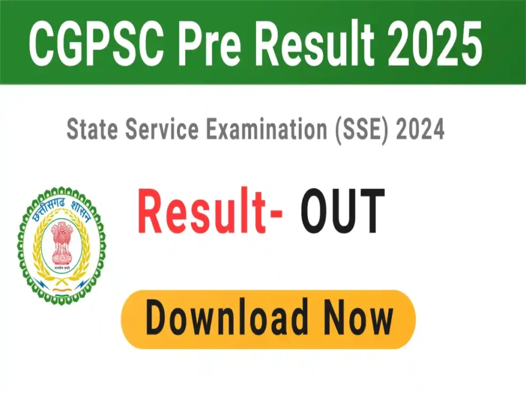 CGPSC PCS Prelims result