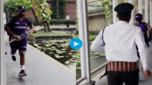 Watch: Why did Rahane run behind the bus, Did Kolkata players forget their own captain?