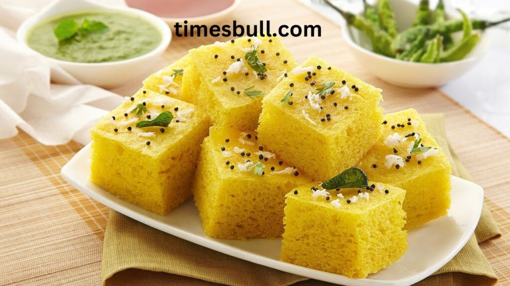 Homemade dhokla