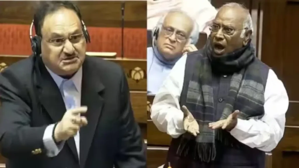 मल्लिकार्जुन खड़गे ने संसद में बोल दिया ऐसा क्या, J.P नड्डा हुए गर्म, सरकार को ठोकेंगे