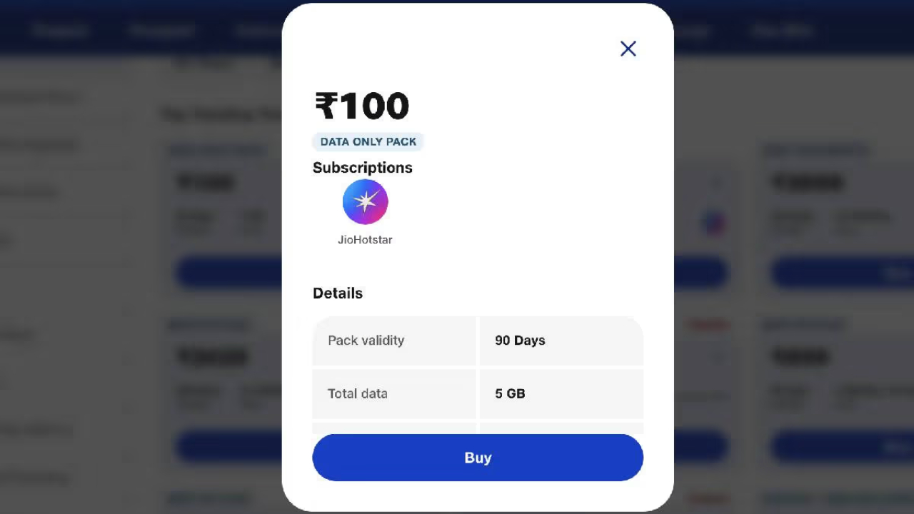 Jio Hotstar Subscription 100