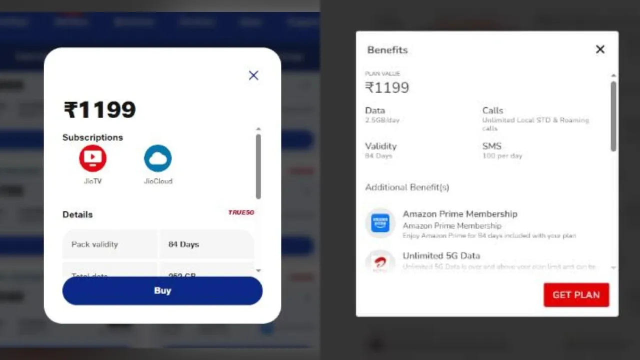 Jio Vs Airtel 1199rs Plan