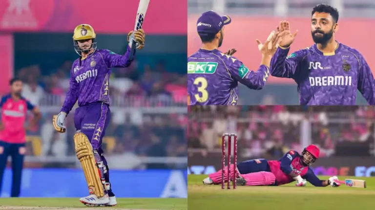 RR vs KKR: Bowlers Dominate First, Then Quinton de Kock’s Storm! KKR Crushes Rajasthan by 8 Wickets