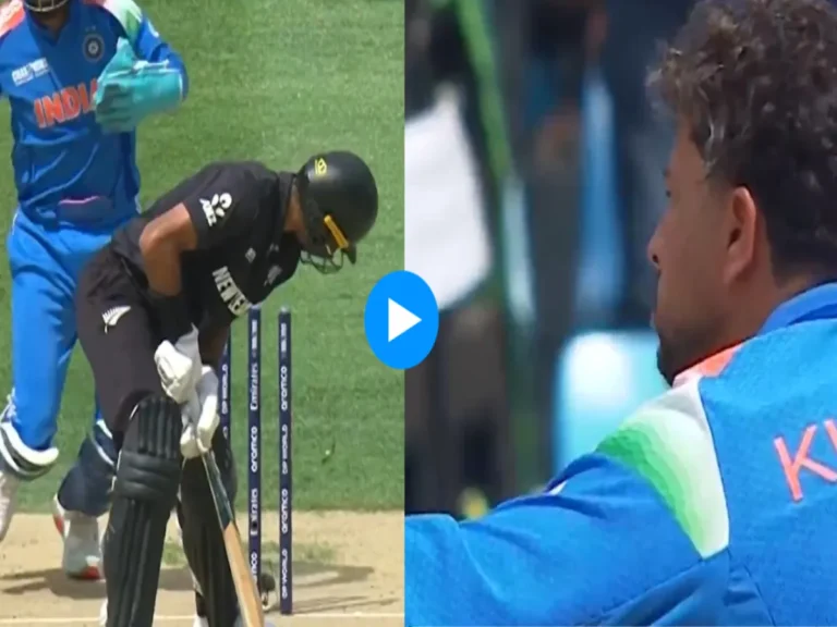 Watch: IND vs NZ Final: Rachin Ravindra Had No Answer to Kuldeep Yadav’s Spin, Left Stunned After Getting Bowled WATCH VIDEO