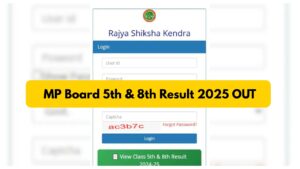 MP Board 5th & 8th Result 2025 OUT – Check Results on rskmp.in Directly
