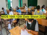 NIOS 10th 12th Date Sheet 2025