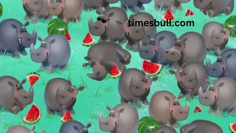 Optical Illusion:In just 7 seconds, can you find a hippo hidden among rhinos