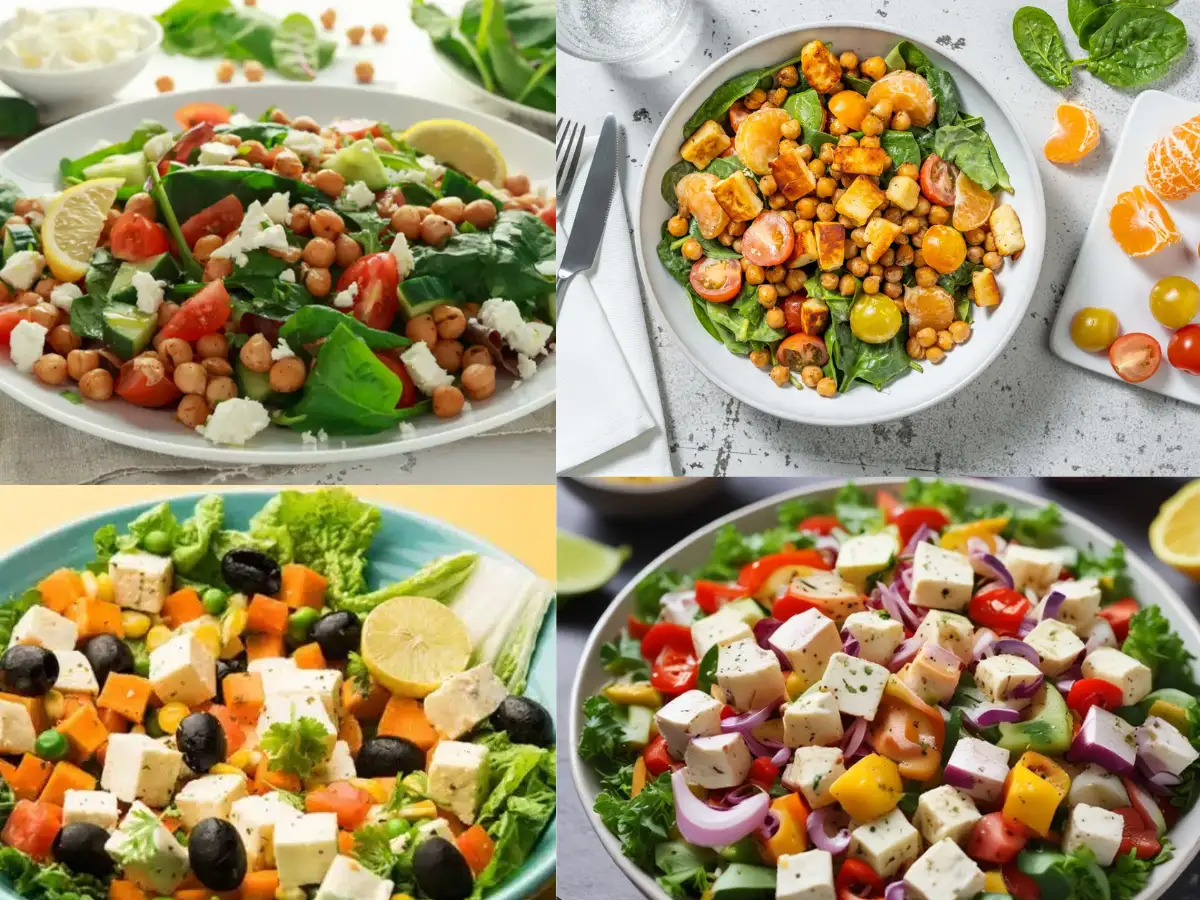 Paneer and Chickpea Salad