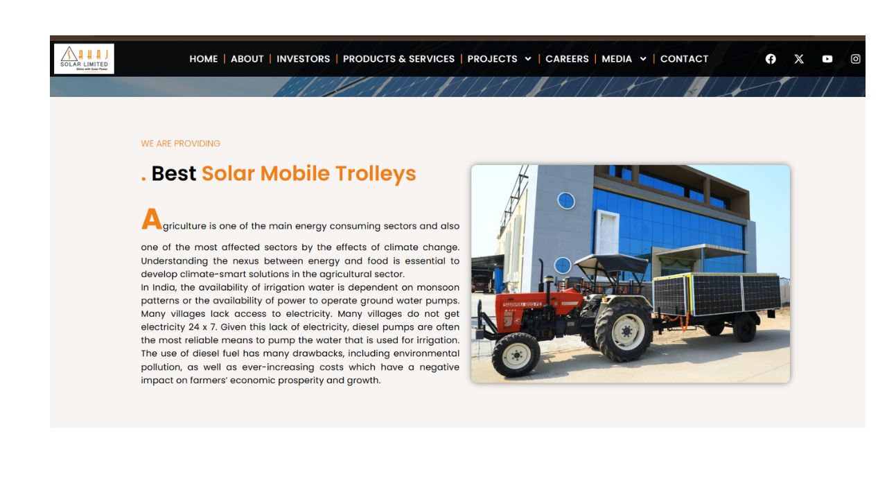 Trolley-Mounted Solar Pump Scheme